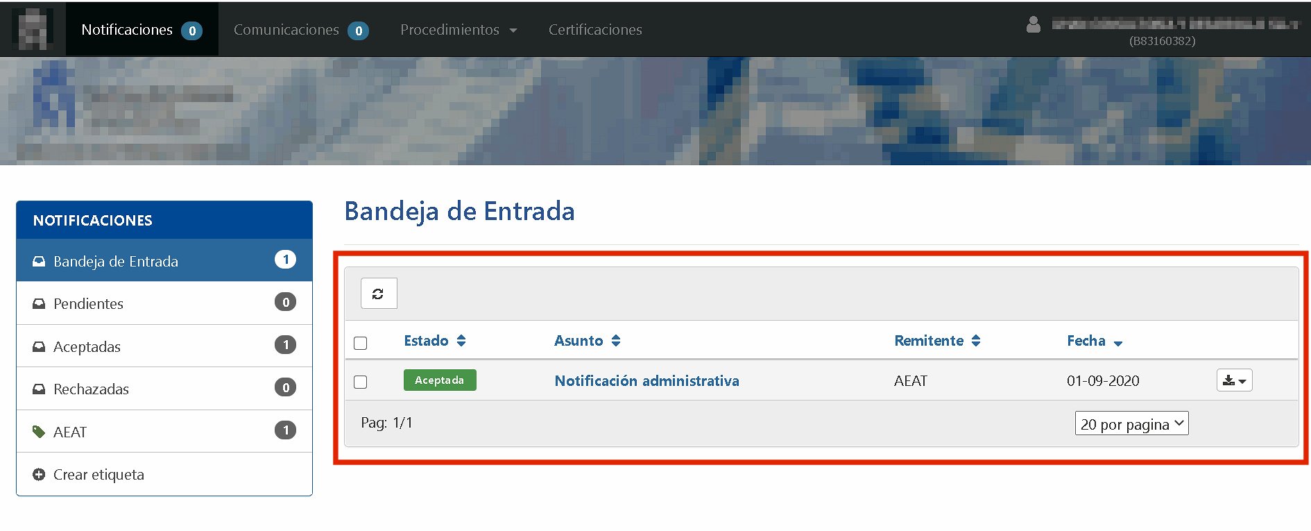 Buzón de notificaciones electrónicas