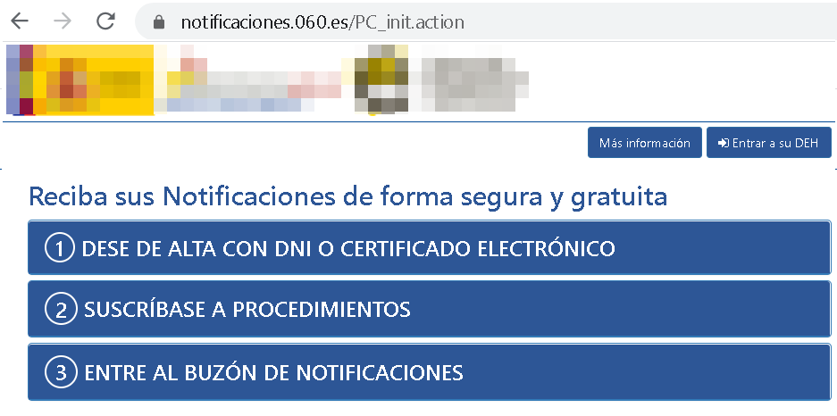 Buzón de notificaciones de la administración